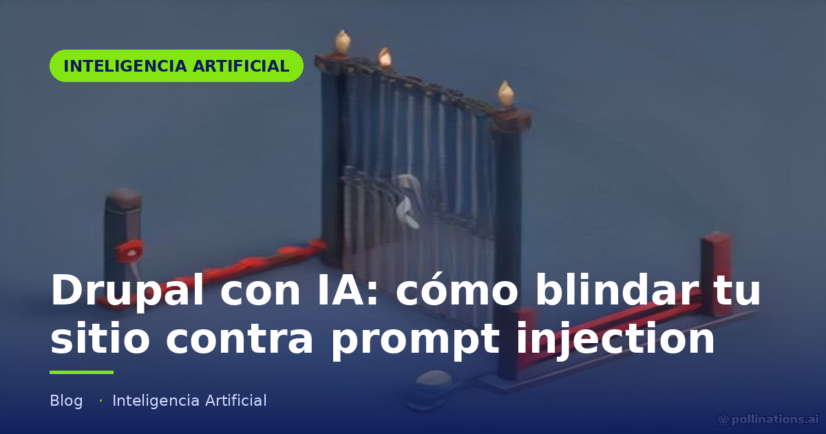 Portada del artículo «Drupal con IA: cómo blindar tu sitio contra prompt injection» en saibher.com