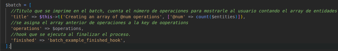 asignacion de batch drupal 9