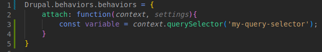 context en drupal behaviors